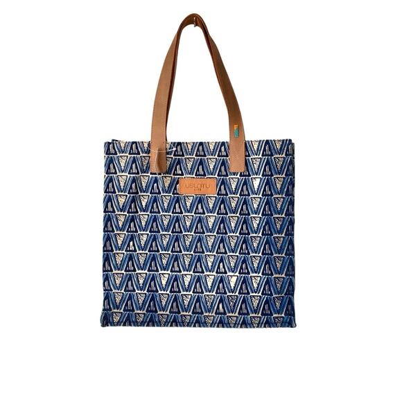 Ubuntu Life NWTs Blue Canvas Large Tote Bag - Picture 1 of 10